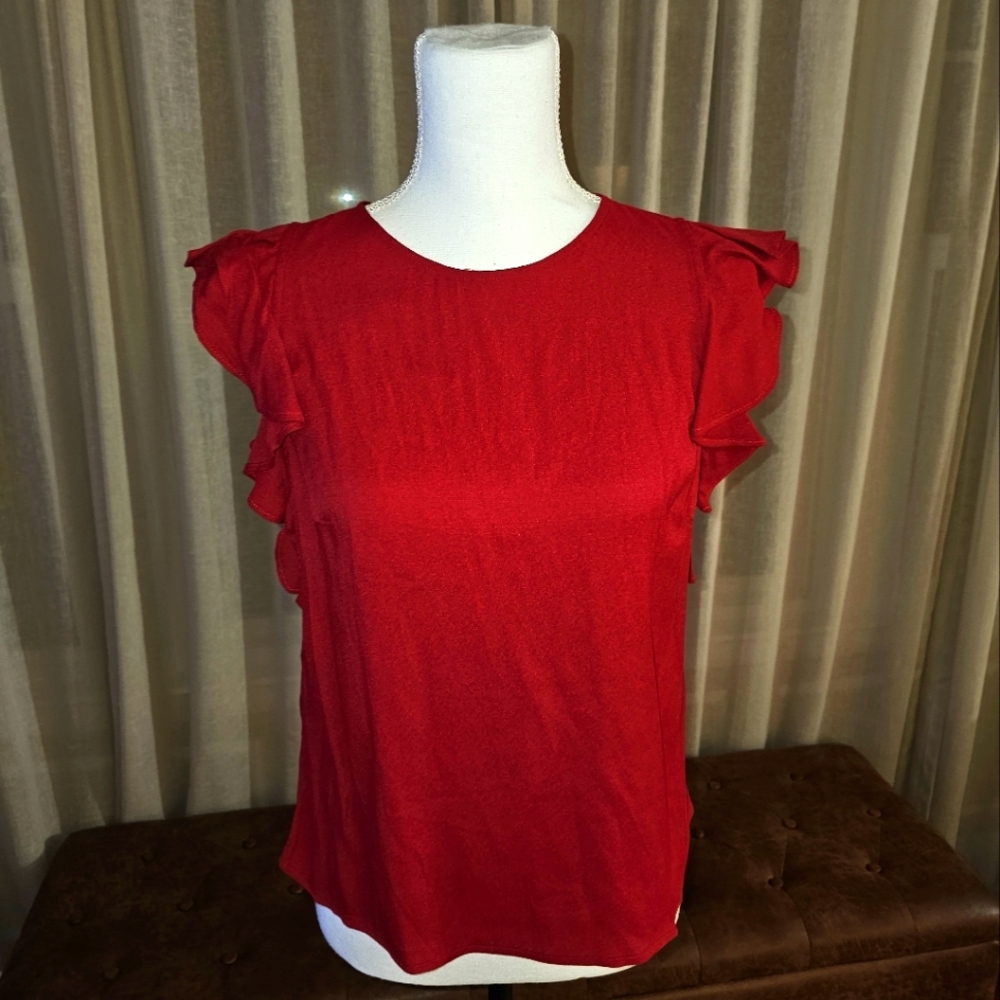 NWT, Reformation, Ruffle sleeve, blouse, size M